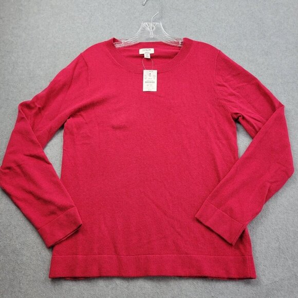 J.CREW Sweaters - J Crew Sweater Womens Size Medium Red Pink Teddie F5199 Wool Blend New $79